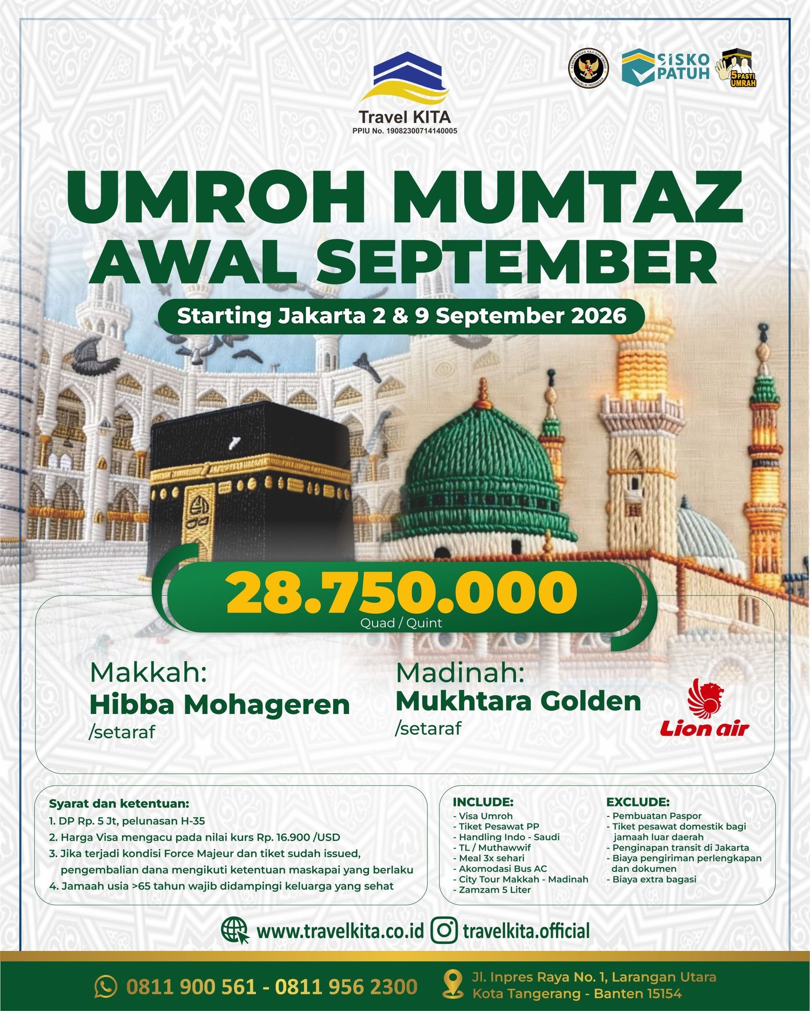UMROH MUMTAZ AWAL SEPTEMBER