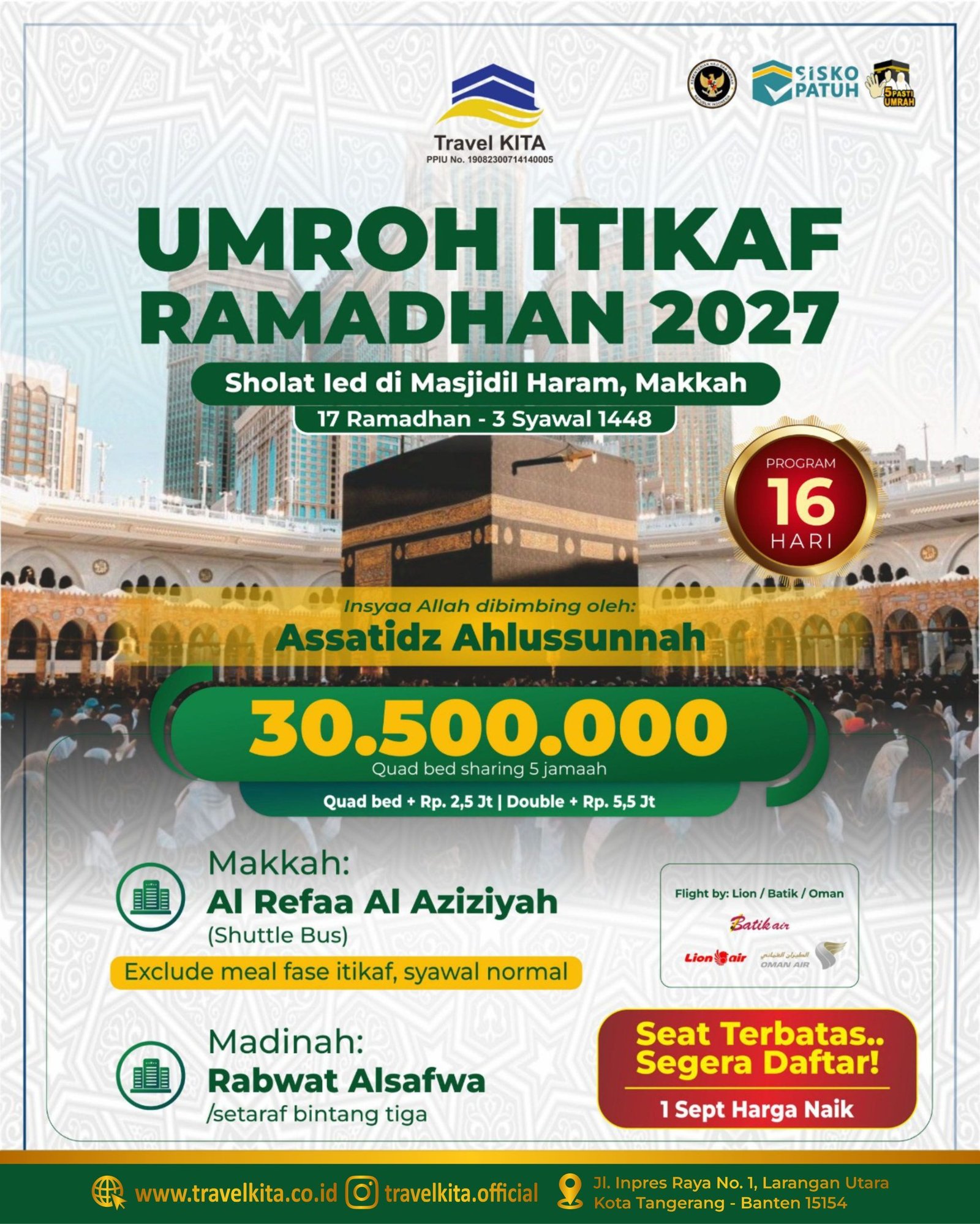 UMROH ITIKAF RAMADHAN 2027