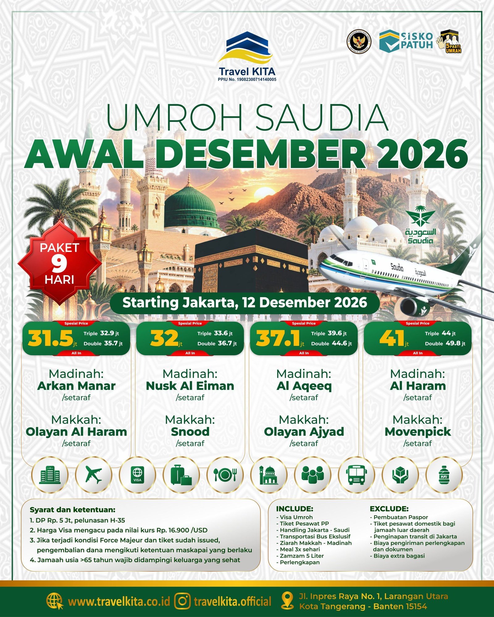 UMROH SAUDIA AWAL DESEMBER 2026