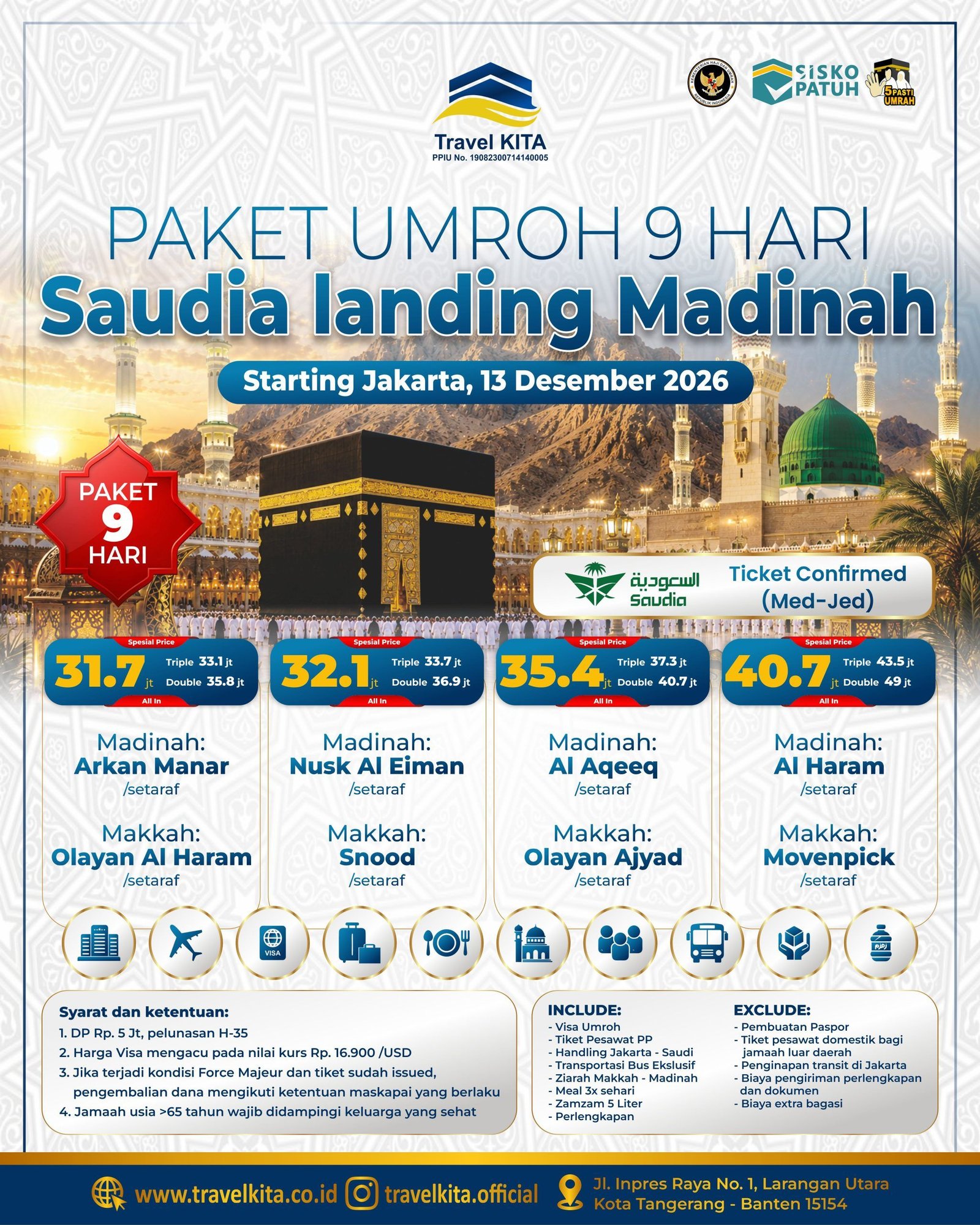 UMROH SAUDIA LANDING MADINAH