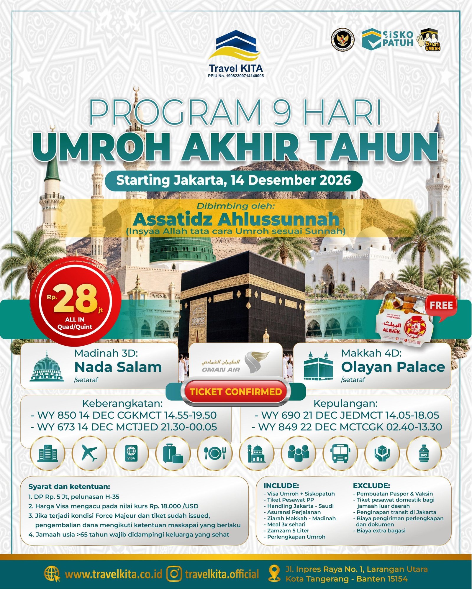 UMROH AKHIR TAHUN PROGRAM 9 HARI