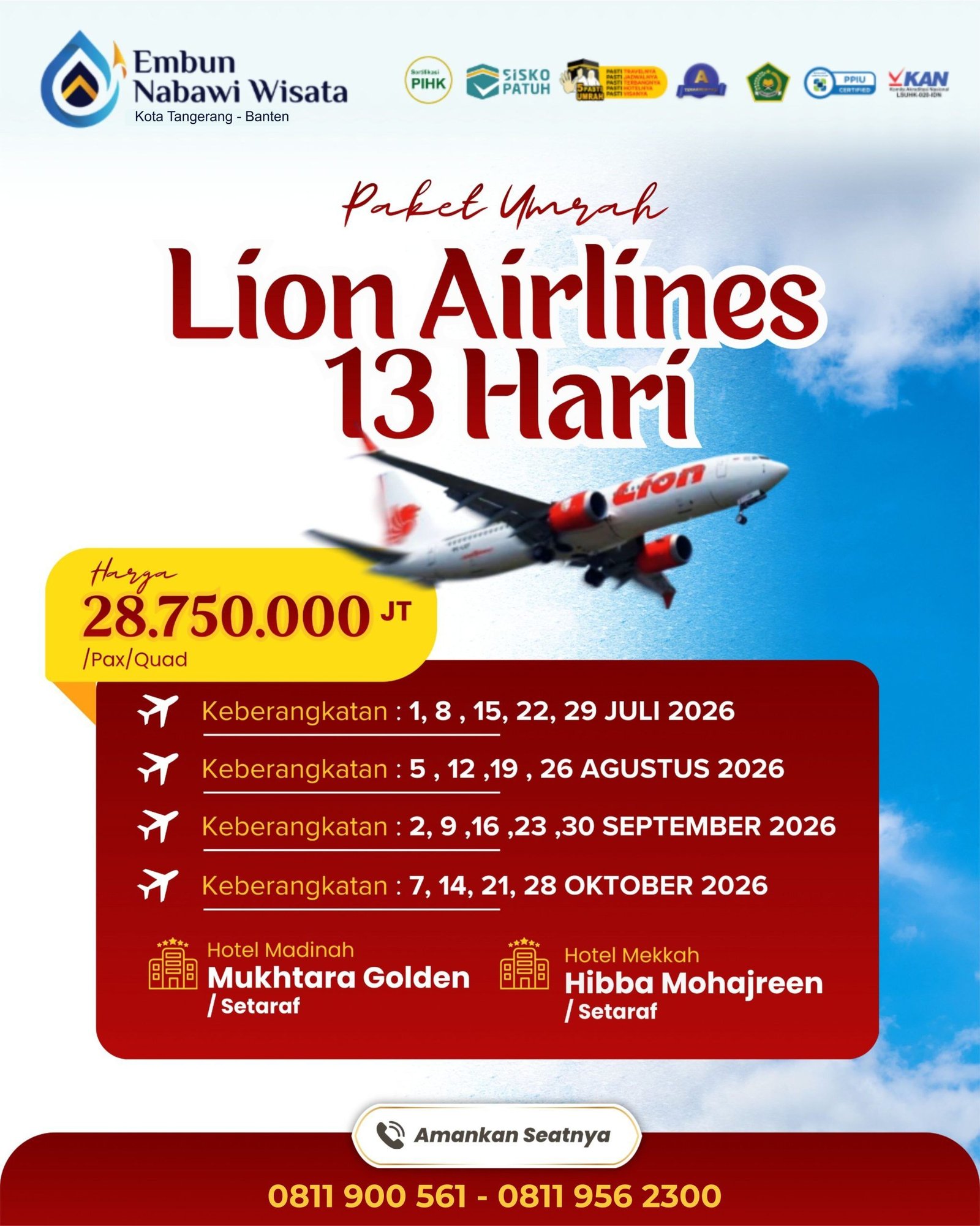 UMROH 13 HARI Lion Airlines